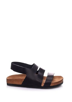 Moosefield Skórzane sandały w kolorze czarnym ze sklepu Limango Polska w kategorii Sandały damskie - zdjęcie 163816397