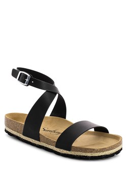 Sunbay Skórzane sandały w kolorze czarnym ze sklepu Limango Polska w kategorii Sandały damskie - zdjęcie 163816869