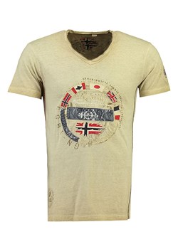 Geographical Norway Koszulka &quot;Jimpeach&quot; w kolorze beżowym ze sklepu Limango Polska w kategorii T-shirty męskie - zdjęcie 163817215
