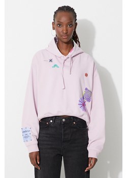 MCQ bluza damska kolor różowy z kapturem wzorzysta ze sklepu PRM w kategorii Bluzy damskie - zdjęcie 163820866