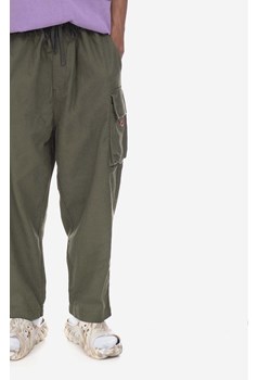 Manastash spodnie męskie kolor zielony w fasonie cargo 7923110011-310 ze sklepu PRM w kategorii Spodnie męskie - zdjęcie 163820915