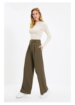 trendyol Spodnie w kolorze brązowym ze sklepu Limango Polska w kategorii Spodnie damskie - zdjęcie 163828689