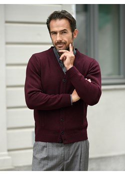 Sweter męski Artur kardigan - śliwka - M ze sklepu Swetry Lasota w kategorii Swetry męskie - zdjęcie 163839547