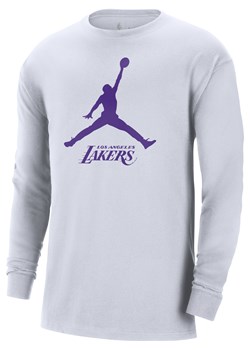 Męski T-shirt z długim rękawem Jordan NBA Los Angeles Lakers Essential - Biel ze sklepu Nike poland w kategorii T-shirty męskie - zdjęcie 163849856