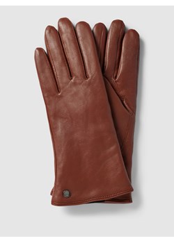 Rękawiczki skórzane ze skóry naturalnej ze sklepu Peek&Cloppenburg  w kategorii Rękawiczki damskie - zdjęcie 163850459