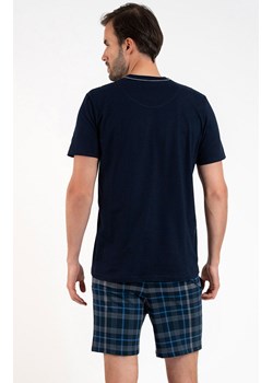 Piżama męska na krótki rękaw i z krótką nogawką Ruben, Kolor granatowy-wzór, Rozmiar XL, Italian Fashion ze sklepu Primodo w kategorii Piżamy męskie - zdjęcie 163853079