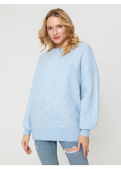 Sinsay - Sweter z bufiastymi rękawami - błękitny ze sklepu Sinsay w kategorii Swetry damskie - zdjęcie 163860468