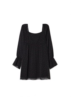 Cropp - Wzorzysta szyfonowa sukienka - szary ze sklepu Cropp w kategorii Sukienki - zdjęcie 163865487