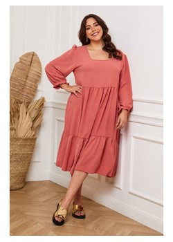 Plus Size Company Sukienka &quot;Arnis&quot; w kolorze jasnoróżowym ze sklepu Limango Polska w kategorii Sukienki - zdjęcie 163881966