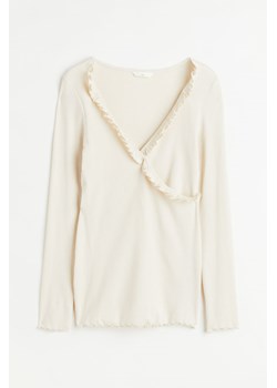 H & M - MAMA Dżersejowy top Before & After - Beżowy ze sklepu H&M w kategorii Bluzki ciążowe - zdjęcie 163888748