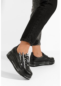 Czarne sneakersy na platformie Elova ze sklepu Zapatos w kategorii Trampki damskie - zdjęcie 163890177
