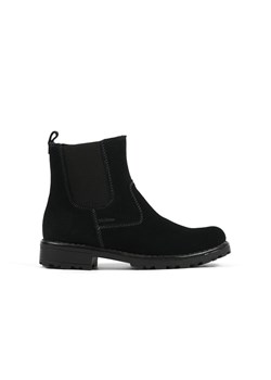 Richter Shoes Skórzane sztyblety w kolorze czarnym ze sklepu Limango Polska w kategorii Buty zimowe dziecięce - zdjęcie 163891278