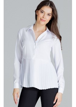 Biała bluzka damska L089, Kolor biały, Rozmiar L, Lenitif ze sklepu Primodo w kategorii Bluzki damskie - zdjęcie 163893608
