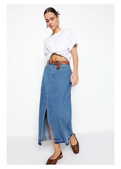 trendyol Spódnica dżinsowa w kolorze niebieskim ze sklepu Limango Polska w kategorii Spódnice - zdjęcie 163895325