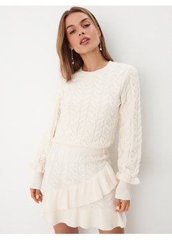 Mohito - Sweter z ozdobnym splotem - kremowy ze sklepu Mohito w kategorii Swetry damskie - zdjęcie 163899839