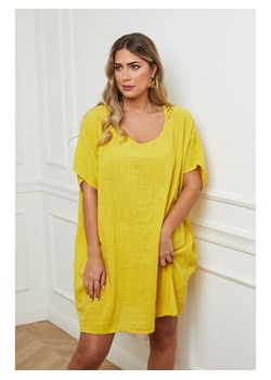 Plus Size Company Tunika w kolorze żółtym ze sklepu Limango Polska w kategorii Bluzki damskie - zdjęcie 163932736