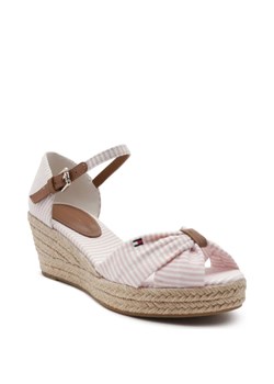 Tommy Hilfiger Koturny HIGH WEDGE SEERSUCKER | z dodatkiem skóry ze sklepu Gomez Fashion Store w kategorii Espadryle damskie - zdjęcie 163939617