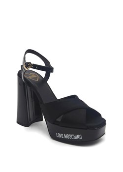 Love Moschino Skórzane sandały na słupku ze sklepu Gomez Fashion Store w kategorii Sandały damskie - zdjęcie 163941228