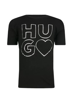HUGO KIDS T-shirt | Regular Fit ze sklepu Gomez Fashion Store w kategorii Bluzki dziewczęce - zdjęcie 163946398