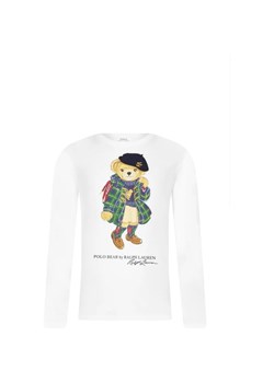 POLO RALPH LAUREN Bluza LS BEAR CN-KNIT SHIRTS-T-SHIRT | Regular Fit ze sklepu Gomez Fashion Store w kategorii Bluzki dziewczęce - zdjęcie 163949477