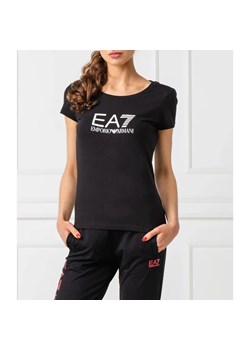 EA7 T-shirt | Slim Fit ze sklepu Gomez Fashion Store w kategorii Bluzki damskie - zdjęcie 163953539