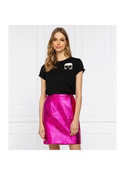 Karl Lagerfeld T-shirt Ikonik Karl | Regular Fit ze sklepu Gomez Fashion Store w kategorii Bluzki damskie - zdjęcie 163955246