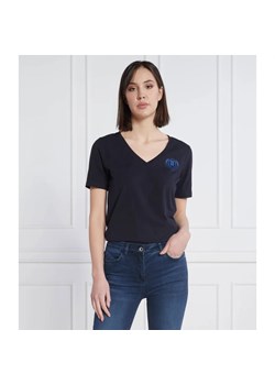 Tommy Hilfiger T-shirt CREST V-NK | Regular Fit ze sklepu Gomez Fashion Store w kategorii Bluzki damskie - zdjęcie 163956016