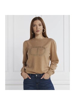 TWINSET Wełniany sweter | Regular Fit | z dodatkiem kaszmiru ze sklepu Gomez Fashion Store w kategorii Swetry damskie - zdjęcie 163956419
