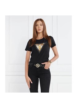 GUESS T-shirt SS CN ANIMAL TRIANGLE TEE | Regular Fit ze sklepu Gomez Fashion Store w kategorii Bluzki damskie - zdjęcie 163959277