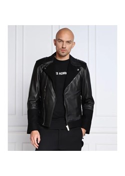 Les Hommes Skórzana kurtka | Regular Fit | z dodatkiem wełny ze sklepu Gomez Fashion Store w kategorii Kurtki męskie - zdjęcie 163960615