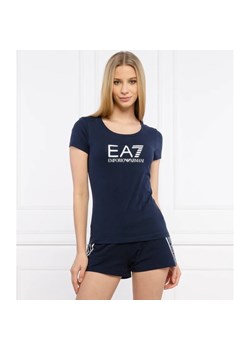 EA7 T-shirt | Slim Fit ze sklepu Gomez Fashion Store w kategorii Bluzki damskie - zdjęcie 163961016