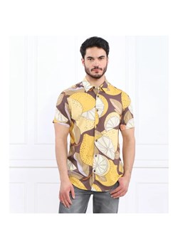 GUESS Koszula SS ECO RAYON LEMON P | Slim Fit ze sklepu Gomez Fashion Store w kategorii Koszule męskie - zdjęcie 163961898