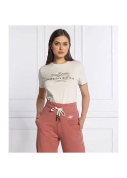 Aeronautica Militare T-shirt | Regular Fit ze sklepu Gomez Fashion Store w kategorii Bluzki damskie - zdjęcie 163966699