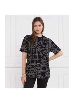 Karl Lagerfeld T-shirt square aop | Regular Fit ze sklepu Gomez Fashion Store w kategorii Bluzki damskie - zdjęcie 163967177