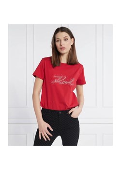 Karl Lagerfeld T-shirt rhinestone | Slim Fit ze sklepu Gomez Fashion Store w kategorii Bluzki damskie - zdjęcie 163968386