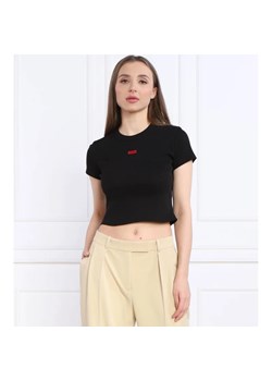 HUGO T-shirt Deluisa | Slim Fit ze sklepu Gomez Fashion Store w kategorii Bluzki damskie - zdjęcie 163969137