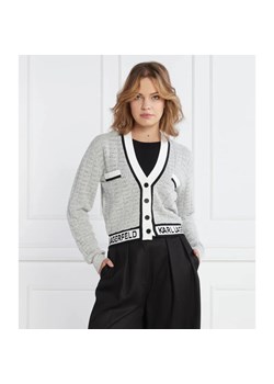 Karl Lagerfeld Kardigan boucle | Regular Fit ze sklepu Gomez Fashion Store w kategorii Swetry damskie - zdjęcie 163969349