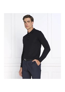 Oscar Jacobson Wełniany sweter Ruben Poloshirt L-S | Slim Fit ze sklepu Gomez Fashion Store w kategorii Swetry męskie - zdjęcie 163970019