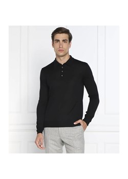 Oscar Jacobson Wełniany sweter Ruben Poloshirt L-S | Slim Fit ze sklepu Gomez Fashion Store w kategorii Swetry męskie - zdjęcie 163970115