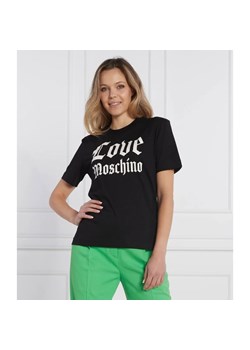 Love Moschino T-shirt | Regular Fit ze sklepu Gomez Fashion Store w kategorii Bluzki damskie - zdjęcie 163972628