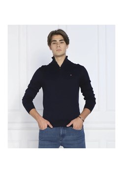 Tommy Hilfiger Sweter ZIP MOCK | Regular Fit | z dodatkiem kaszmiru ze sklepu Gomez Fashion Store w kategorii Swetry męskie - zdjęcie 163972718
