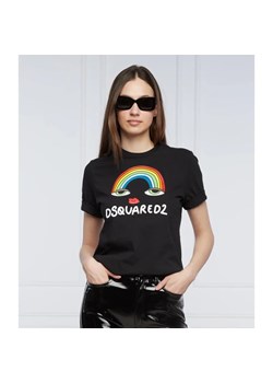 Dsquared2 T-shirt Rainbow Renny | Regular Fit ze sklepu Gomez Fashion Store w kategorii Bluzki damskie - zdjęcie 163977085