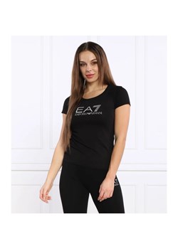 EA7 T-shirt | Slim Fit ze sklepu Gomez Fashion Store w kategorii Bluzki damskie - zdjęcie 163978365