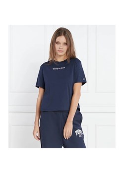 Tommy Jeans T-shirt SERIF LINEAR | Regular Fit ze sklepu Gomez Fashion Store w kategorii Bluzki damskie - zdjęcie 163979487