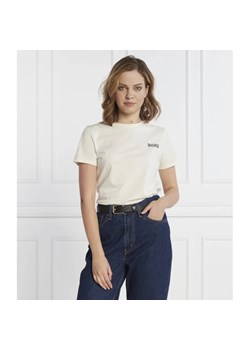 BOSS BLACK T-shirt Elogobadge Alica | Regular Fit ze sklepu Gomez Fashion Store w kategorii Bluzki damskie - zdjęcie 163979809