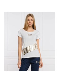 EA7 T-shirt | Regular Fit ze sklepu Gomez Fashion Store w kategorii Bluzki damskie - zdjęcie 163982429