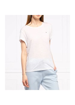 Tommy Hilfiger T-shirt VIKKI | Regular Fit | z dodatkiem lnu ze sklepu Gomez Fashion Store w kategorii Bluzki damskie - zdjęcie 163982509
