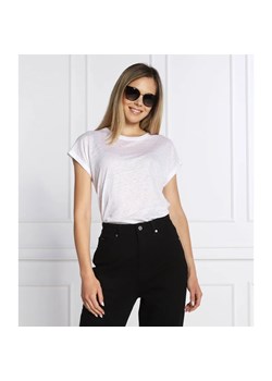 Calvin Klein Lniany t-shirt | Regular Fit ze sklepu Gomez Fashion Store w kategorii Bluzki damskie - zdjęcie 163982897