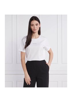 Calvin Klein T-shirt MICRO LOGO | Regular Fit ze sklepu Gomez Fashion Store w kategorii Bluzki damskie - zdjęcie 163983017