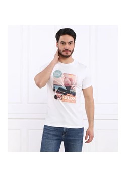GUESS T-shirt SUNSET FLOWER | Slim Fit ze sklepu Gomez Fashion Store w kategorii T-shirty męskie - zdjęcie 163983178